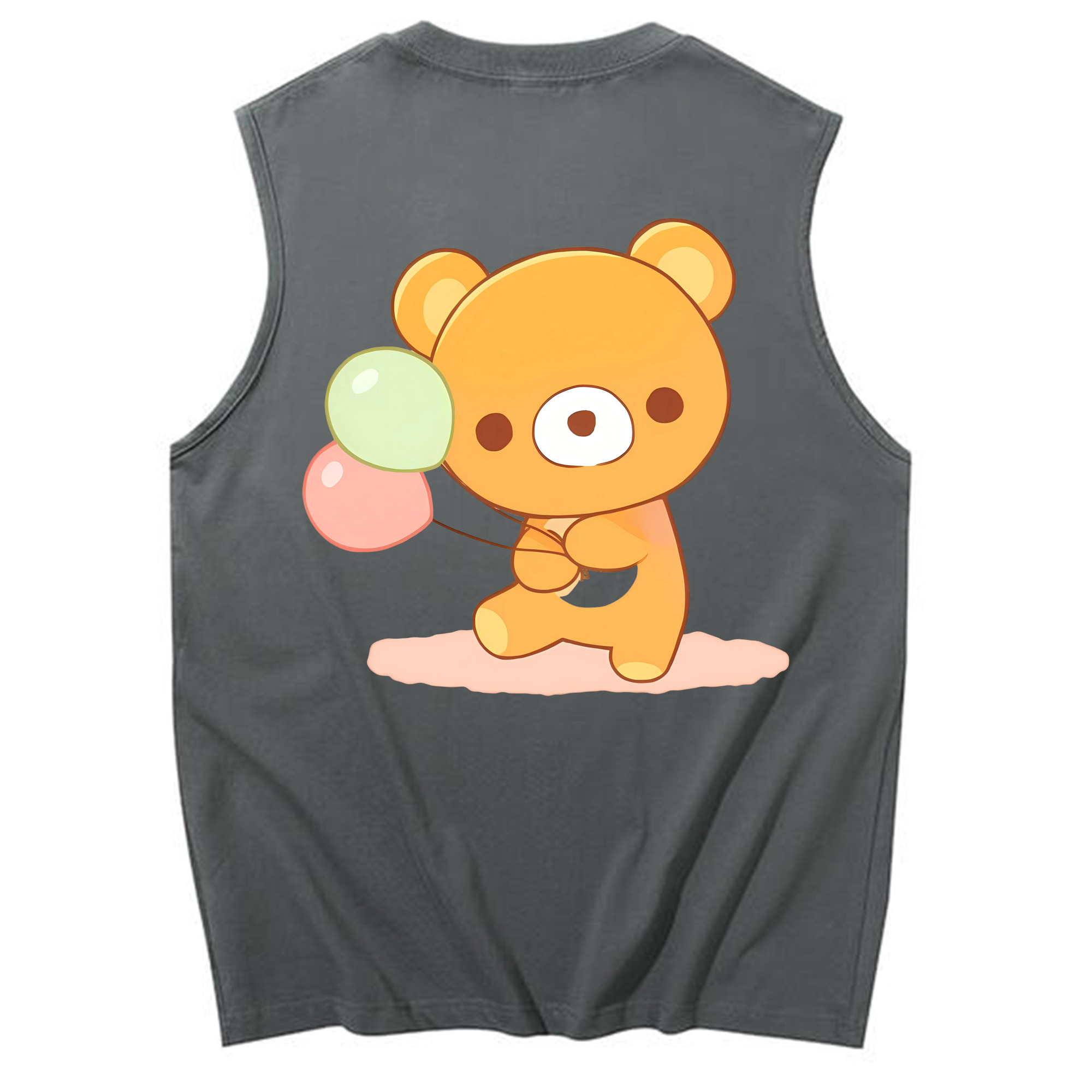 （画像用） リラックマ リラックマ キイロイトリ Rilakkuma Korilakkuma Kiiroitori コットン100％タンクトップ（背面プリント）